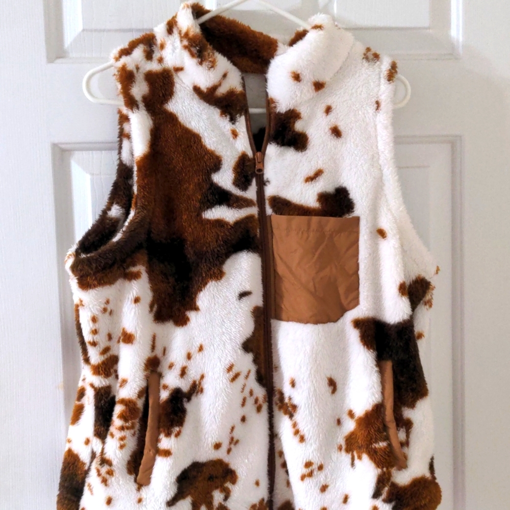 Cow Print Vest